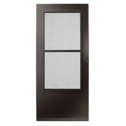 200 Series 32 in. x 80 in. Bronze Universal Triple-Track Storm Door with Black Hardware