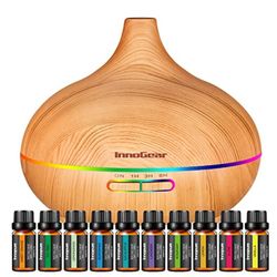 InnoGear Aromatherapy Diffuser & 10 Essential Oils