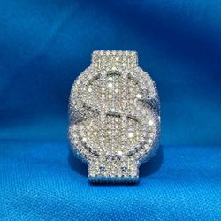 Silver Moissanite $ Ring 
