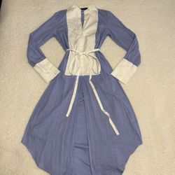 Zara Women Blue Contrast Tunic Button Shirt 