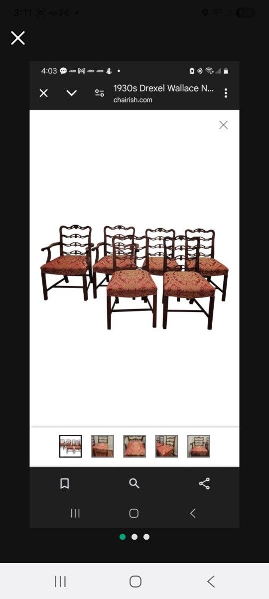 Wallace Nutting by DREXEL HERITAGE  6 DINING CHAIRS