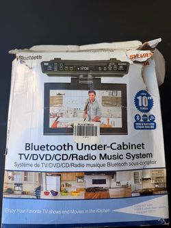 Sylvania Bluetooth Under-Cabinet TV/DVD/CD/Radio Music System 10.1” Screen