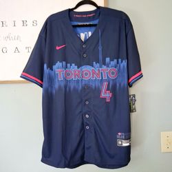 NWT Nike Toronto Blue Jays  George Springer #4 Mens Jersey Size Xl City Connect 