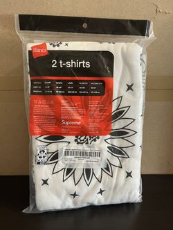 DS Supreme x Hanes Bandana Shirts Pack aka Tagless Tee White SzL (2 Shirts  in 1 Pack) for Sale in Katy, TX - OfferUp