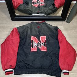 Vintage / Y2K Pro Player Reversible Nebraska Huskers Windbreaker Jacket 