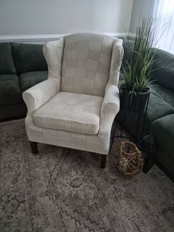Cream accent chair