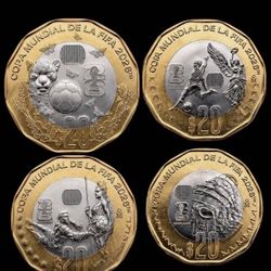 $20 Pesos World Cup Coins Set