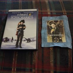 Edward Scissorhands 10th Anniversary Full Frame Edition DVD with custom patch 