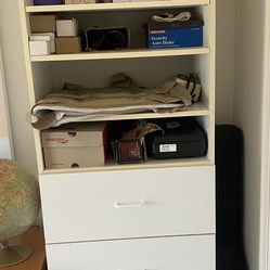 Two Closet Organizer Shelves/3drawer Units
