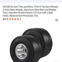 VEVOR Go Kart Tires and Rims, 11x6-5" 