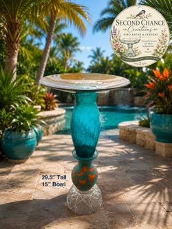 Second Chance - Miami Palm Birdbath Looking for a Home