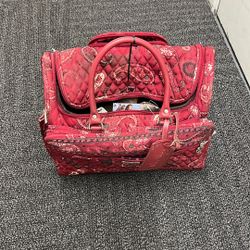 Red bandana Paisley Print Luggage