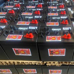 From the group-6volt new battery, with 1 year warranty. 