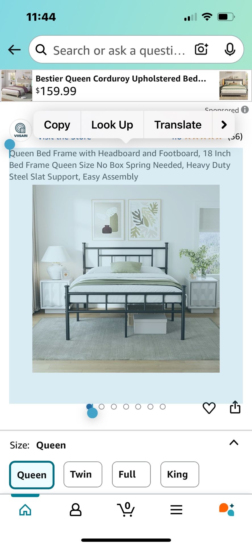 New Queen Size Rod Iron Frame And Mattress
