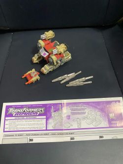 Complete 2002 Transformers Armada Demolishor Tank Figure Blackout Manual