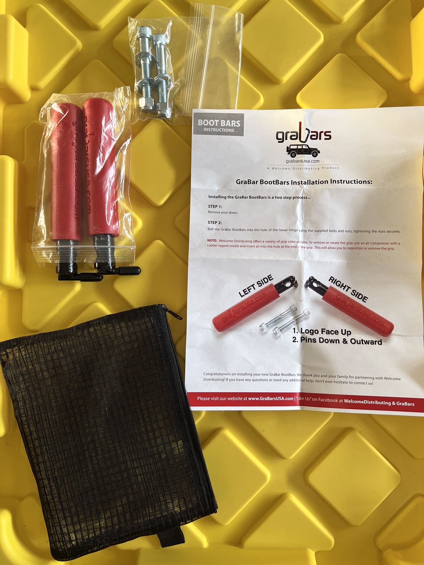 Jeep Steel Red Bootbars