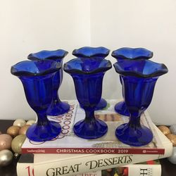 Vintage Cobalt Parfait or Sundae Glasses