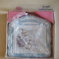 Precious Moments Porcelain Velvet Bisque Plaque