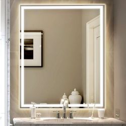 Johnathon Y 32in X 40in Frameless Anti-Fog Vanity Mirror With Smart Touch