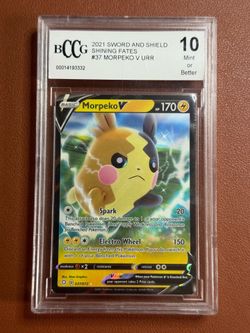 Pokemon Morpeko V 037/072 Shining Fates Holo Ultra Rare BCCG 10 Graded
