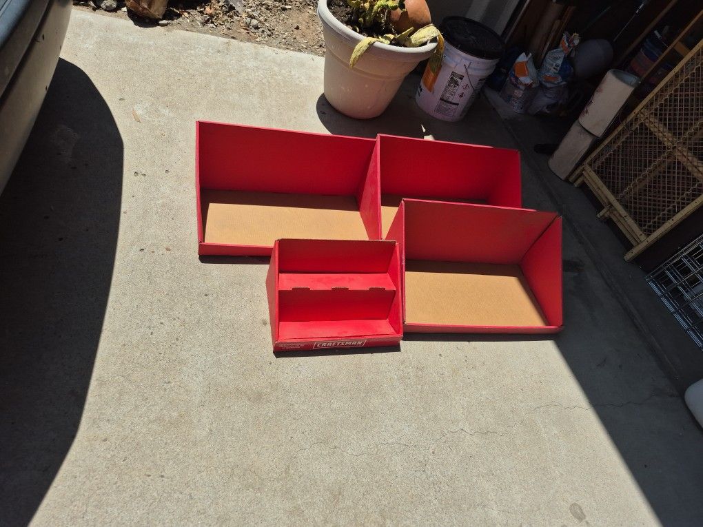 Set Of 4 Cardboard Display Boxes