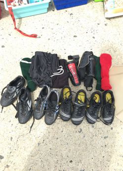 Kids sizes 2.5 and 12c brand name soccer cleats