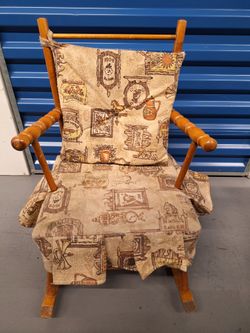 Vintage Child Doll Rocking Chair