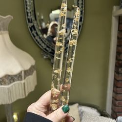 Decorative Vintage Lucite Candles 