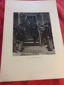 THE LAST MOMENTS OF JOHN BROWN ORIGINAL PHOTOGRAVURE THOMAS HOVENDEN 1800S