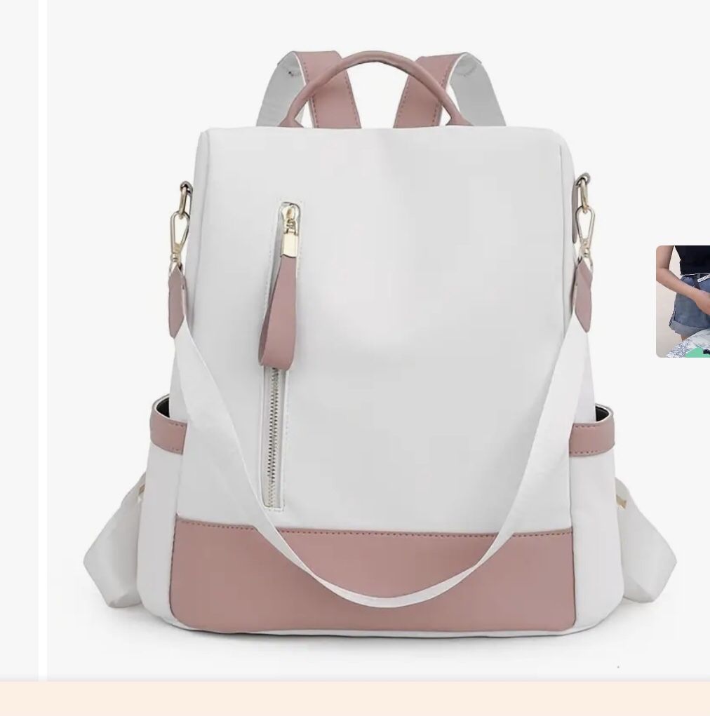 Backpack Security Purse Pink