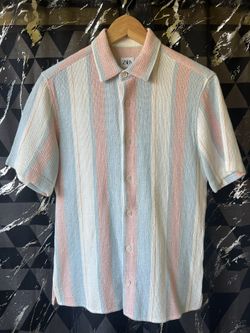 Zara Textured Striped Shirt