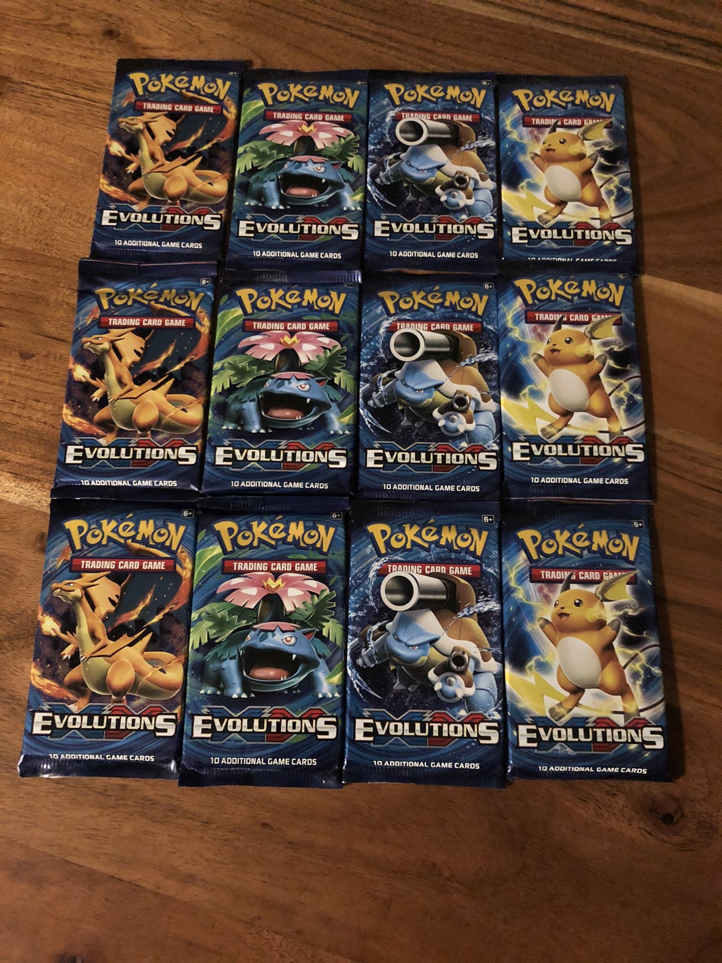 XY evolutions booster packs