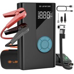 Jump Starter with Air Compressor, 1500A Potable Battery Booster with 150PSI Digital Auto Tire Inflator