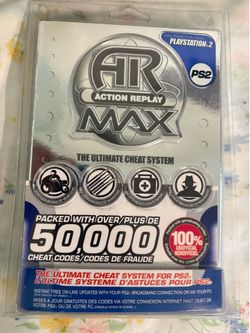 Action Replay Max 50,000 Cheat Codes PlayStation 2 New Sealed