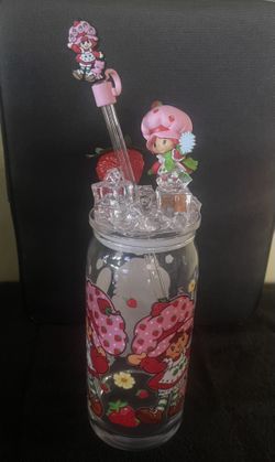 Strawberry Shortcake Glass Cup