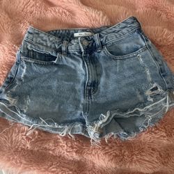 pacsun light wash blue denim shorts size 24