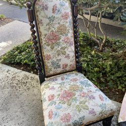 Antique Floral Prie Dieu or Prayer Chair