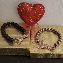 Cute Pair Of LOVE 💘 Bracelets For Valentine's Day.