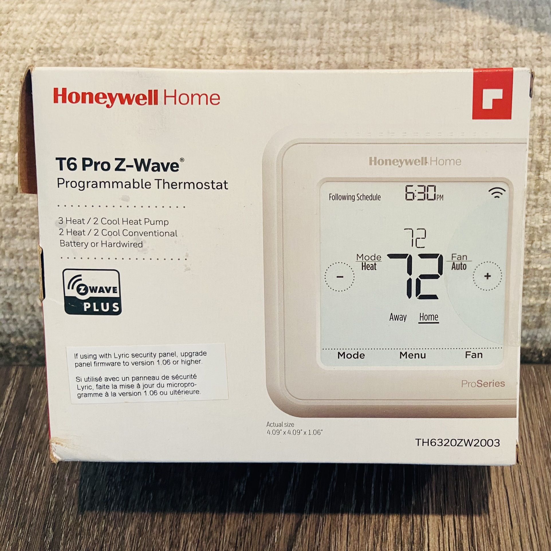 Honeywell Thermostats T6 Pro Series Z Wave (2 available) for Sale in  Gainesville, GA - OfferUp