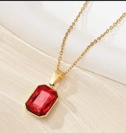 Red Gemstone Necklace 