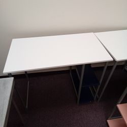 2 White/blue Desk