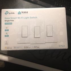 TP-Link Kasa Smart Wi-Fi Light Switch 3-Pack, HomeKit KS200P3