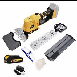 Cordless Hedge Trimmer 20V MAX Battery Electric Hedge Trimmer Cordless Grass Trimmer, Bus