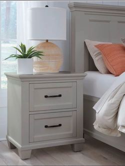 Universal Broadmoore Hughes Nightstand. Soft Grey. New