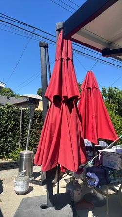360 outdoor umbrella red
