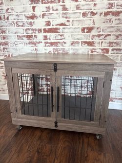 Portable Wooden Dog Crate