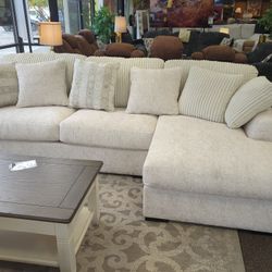 NEW White Fabric Sofa Sectional Couch COMFY Soft