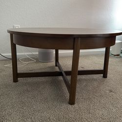 Bettie Walnut Round Coffee Table