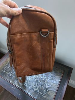 Spikes & Sparrow Leather Sling Bag — Vintage Brown Crossbody