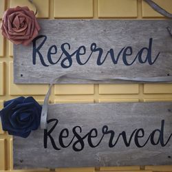 Reserved Wedding Aisle Sign / Ring Sign